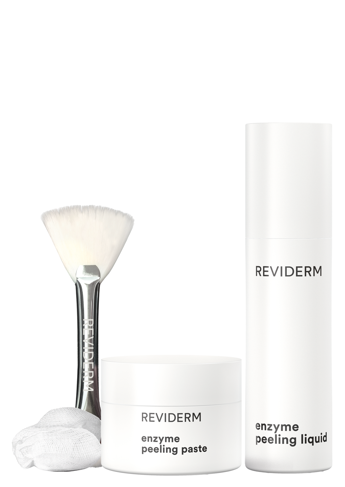 enzym peeling duo: liquid & paste, Pinsel, Tupfer und Spatel